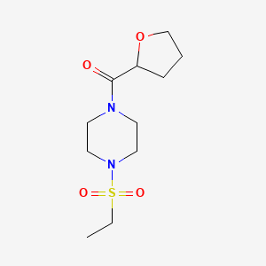 molecular formula C11H20N2O4S B5492691 1-(ethylsulfonyl)-4-(tetrahydro-2-furanylcarbonyl)piperazine 