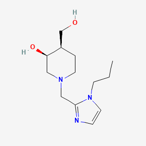 molecular formula C13H23N3O2 B5492698 (3S*,4R*)-4-(hydroxymethyl)-1-[(1-propyl-1H-imidazol-2-yl)methyl]-3-piperidinol 