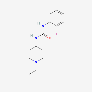 molecular formula C15H22FN3O B5492721 N-(2-fluorophenyl)-N'-(1-propyl-4-piperidinyl)urea 