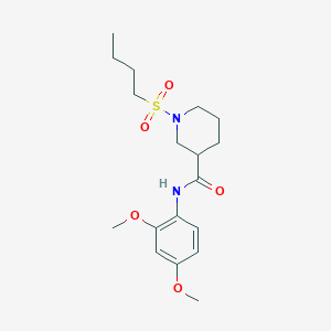 molecular formula C18H28N2O5S B5492737 1-(butylsulfonyl)-N-(2,4-dimethoxyphenyl)-3-piperidinecarboxamide 