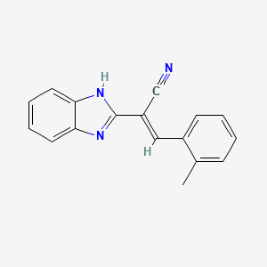 molecular formula C17H13N3 B5492824 2-(1H-benzimidazol-2-yl)-3-(2-methylphenyl)acrylonitrile 