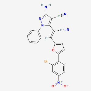 molecular formula C23H13BrN6O3 B5492834 3-amino-5-{2-[5-(2-bromo-4-nitrophenyl)-2-furyl]-1-cyanovinyl}-1-phenyl-1H-pyrazole-4-carbonitrile 