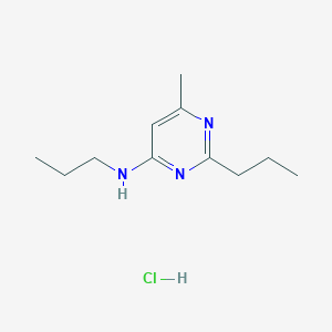 molecular formula C11H20ClN3 B5492855 6-methyl-N,2-dipropyl-4-pyrimidinamine hydrochloride 