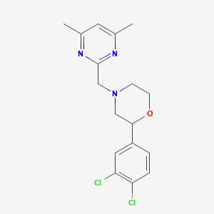 molecular formula C17H19Cl2N3O B5492863 2-(3,4-dichlorophenyl)-4-[(4,6-dimethylpyrimidin-2-yl)methyl]morpholine 
