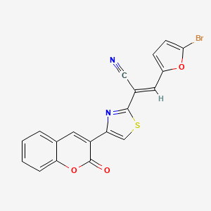 molecular formula C19H9BrN2O3S B5492892 3-(5-bromo-2-furyl)-2-[4-(2-oxo-2H-chromen-3-yl)-1,3-thiazol-2-yl]acrylonitrile 