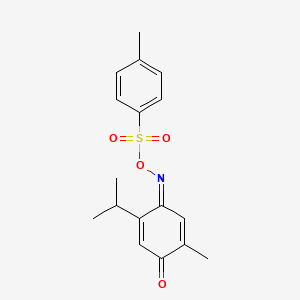 molecular formula C17H19NO4S B5492916 5-isopropyl-2-methyl-4-({[(4-methylphenyl)sulfonyl]oxy}imino)-2,5-cyclohexadien-1-one 