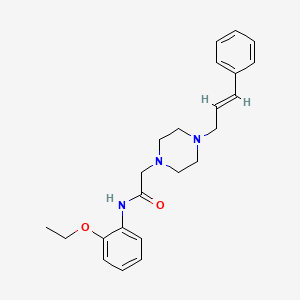 molecular formula C23H29N3O2 B5492924 N-(2-ethoxyphenyl)-2-[4-(3-phenyl-2-propen-1-yl)-1-piperazinyl]acetamide 