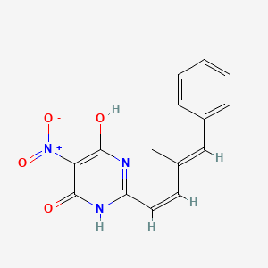 6-hydroxy-2-(3-methyl-4-phenyl-1,3-butadien-1-yl)-5-nitro-4(3H)-pyrimidinone