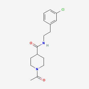 molecular formula C16H21ClN2O2 B5492978 1-acetyl-N-[2-(3-chlorophenyl)ethyl]-4-piperidinecarboxamide 