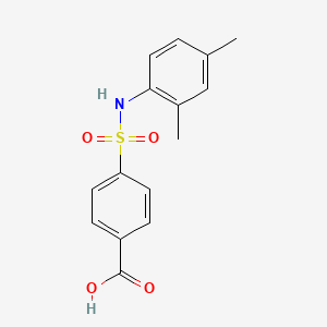molecular formula C15H15NO4S B5492988 4-{[(2,4-dimethylphenyl)amino]sulfonyl}benzoic acid 