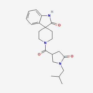 molecular formula C21H27N3O3 B5493000 1'-[(1-isobutyl-5-oxopyrrolidin-3-yl)carbonyl]spiro[indole-3,4'-piperidin]-2(1H)-one 