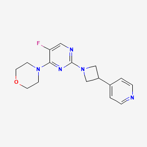 molecular formula C16H18FN5O B5493011 4-{5-fluoro-2-[3-(4-pyridinyl)-1-azetidinyl]-4-pyrimidinyl}morpholine 