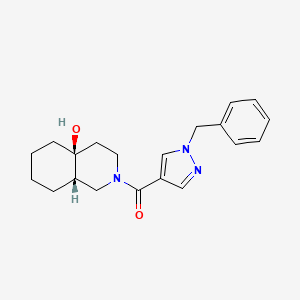 molecular formula C20H25N3O2 B5493021 (4aS*,8aS*)-2-[(1-benzyl-1H-pyrazol-4-yl)carbonyl]octahydroisoquinolin-4a(2H)-ol 