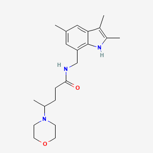 molecular formula C21H31N3O2 B5493029 4-morpholin-4-yl-N-[(2,3,5-trimethyl-1H-indol-7-yl)methyl]pentanamide 