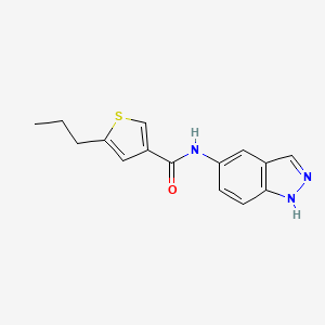 molecular formula C15H15N3OS B5493059 N-1H-indazol-5-yl-5-propyl-3-thiophenecarboxamide 