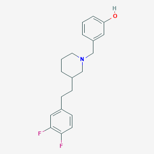 molecular formula C20H23F2NO B5493068 3-({3-[2-(3,4-difluorophenyl)ethyl]-1-piperidinyl}methyl)phenol 