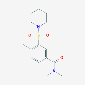 molecular formula C15H22N2O3S B5493089 N,N,4-trimethyl-3-(piperidin-1-ylsulfonyl)benzamide 