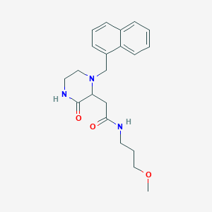 molecular formula C21H27N3O3 B5493113 N-(3-methoxypropyl)-2-[1-(1-naphthylmethyl)-3-oxo-2-piperazinyl]acetamide 