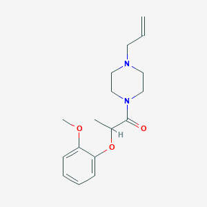 molecular formula C17H24N2O3 B5493116 1-allyl-4-[2-(2-methoxyphenoxy)propanoyl]piperazine 