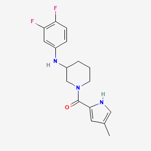 molecular formula C17H19F2N3O B5493165 N-(3,4-difluorophenyl)-1-[(4-methyl-1H-pyrrol-2-yl)carbonyl]-3-piperidinamine 