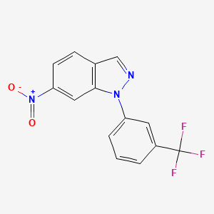 molecular formula C14H8F3N3O2 B5493170 6-nitro-1-[3-(trifluoromethyl)phenyl]-1H-indazole 
