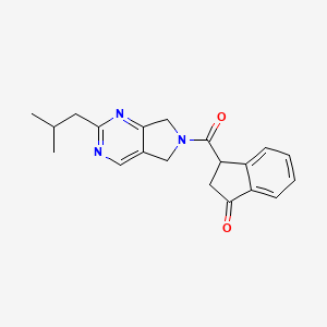 molecular formula C20H21N3O2 B5493181 3-[(2-isobutyl-5,7-dihydro-6H-pyrrolo[3,4-d]pyrimidin-6-yl)carbonyl]indan-1-one 