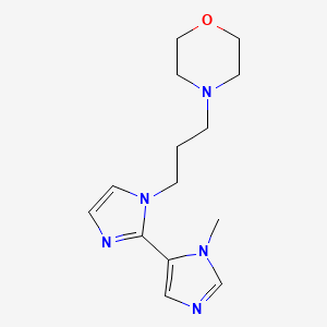 molecular formula C14H21N5O B5493189 3'-methyl-1-(3-morpholin-4-ylpropyl)-1H,3'H-2,4'-biimidazole 