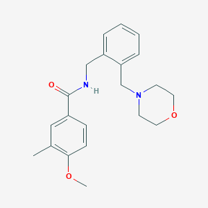 molecular formula C21H26N2O3 B5493196 4-methoxy-3-methyl-N-[2-(4-morpholinylmethyl)benzyl]benzamide 