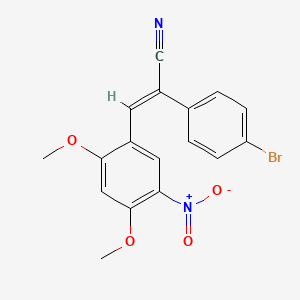 molecular formula C17H13BrN2O4 B5493210 2-(4-bromophenyl)-3-(2,4-dimethoxy-5-nitrophenyl)acrylonitrile 
