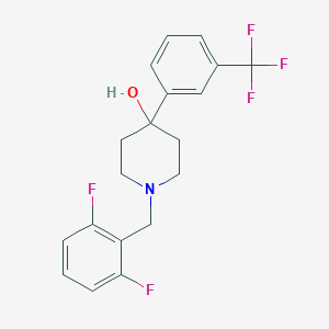 molecular formula C19H18F5NO B5493236 1-(2,6-difluorobenzyl)-4-[3-(trifluoromethyl)phenyl]-4-piperidinol 