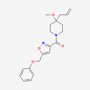 molecular formula C20H24N2O4 B5493239 4-allyl-4-methoxy-1-{[5-(phenoxymethyl)isoxazol-3-yl]carbonyl}piperidine 