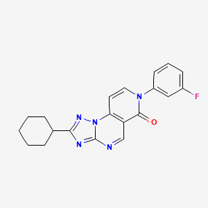 molecular formula C20H18FN5O B5493245 2-cyclohexyl-7-(3-fluorophenyl)pyrido[3,4-e][1,2,4]triazolo[1,5-a]pyrimidin-6(7H)-one 