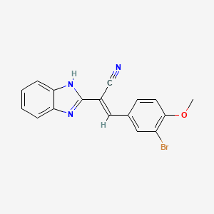 molecular formula C17H12BrN3O B5493254 2-(1H-benzimidazol-2-yl)-3-(3-bromo-4-methoxyphenyl)acrylonitrile 