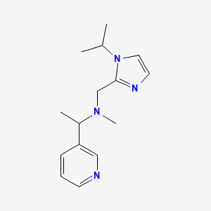 molecular formula C15H22N4 B5493265 N-[(1-isopropyl-1H-imidazol-2-yl)methyl]-N-methyl-1-pyridin-3-ylethanamine 
