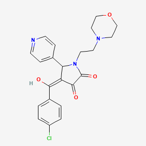 molecular formula C22H22ClN3O4 B5493281 4-(4-chlorobenzoyl)-3-hydroxy-1-[2-(4-morpholinyl)ethyl]-5-(4-pyridinyl)-1,5-dihydro-2H-pyrrol-2-one 