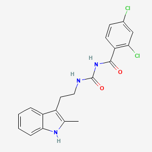molecular formula C19H17Cl2N3O2 B5493294 2,4-dichloro-N-({[2-(2-methyl-1H-indol-3-yl)ethyl]amino}carbonyl)benzamide 