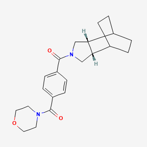 molecular formula C22H28N2O3 B5493305 (1R*,2R*,6S*,7S*)-4-[4-(4-morpholinylcarbonyl)benzoyl]-4-azatricyclo[5.2.2.0~2,6~]undecane 
