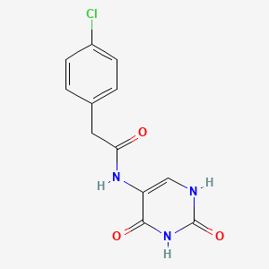 molecular formula C12H10ClN3O3 B5493382 2-(4-chlorophenyl)-N-(2,4-dioxo-1,2,3,4-tetrahydro-5-pyrimidinyl)acetamide 