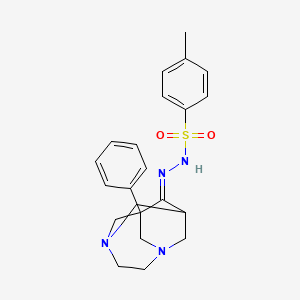 molecular formula C22H26N4O2S B5493388 4-methyl-N'-(1-phenyl-3,6-diazatricyclo[4.3.1.1~3,8~]undec-9-ylidene)benzenesulfonohydrazide 