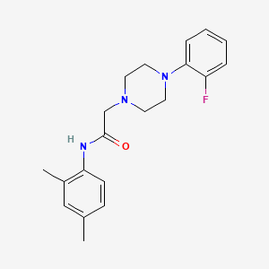 molecular formula C20H24FN3O B5493393 N-(2,4-dimethylphenyl)-2-[4-(2-fluorophenyl)-1-piperazinyl]acetamide 