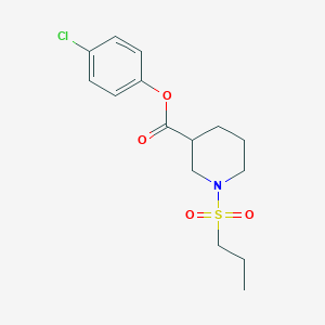 molecular formula C15H20ClNO4S B5493405 4-chlorophenyl 1-(propylsulfonyl)-3-piperidinecarboxylate 