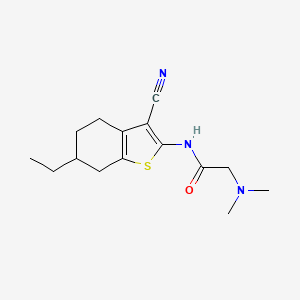 molecular formula C15H21N3OS B5493412 N~1~-(3-cyano-6-ethyl-4,5,6,7-tetrahydro-1-benzothien-2-yl)-N~2~,N~2~-dimethylglycinamide 