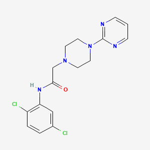 molecular formula C16H17Cl2N5O B5493418 N-(2,5-dichlorophenyl)-2-[4-(2-pyrimidinyl)-1-piperazinyl]acetamide 