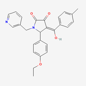 molecular formula C26H24N2O4 B5493422 5-(4-ethoxyphenyl)-3-hydroxy-4-(4-methylbenzoyl)-1-(3-pyridinylmethyl)-1,5-dihydro-2H-pyrrol-2-one 