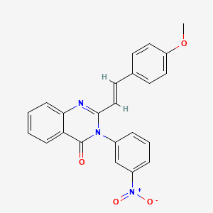 molecular formula C23H17N3O4 B5493426 2-[2-(4-methoxyphenyl)vinyl]-3-(3-nitrophenyl)-4(3H)-quinazolinone 