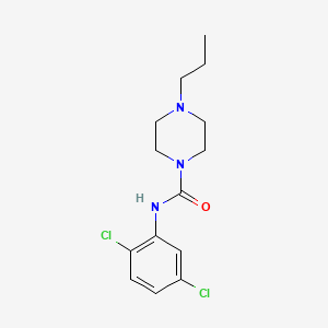 molecular formula C14H19Cl2N3O B5493443 N-(2,5-dichlorophenyl)-4-propyl-1-piperazinecarboxamide 