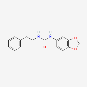 molecular formula C16H16N2O3 B5493448 N-1,3-benzodioxol-5-yl-N'-(2-phenylethyl)urea 