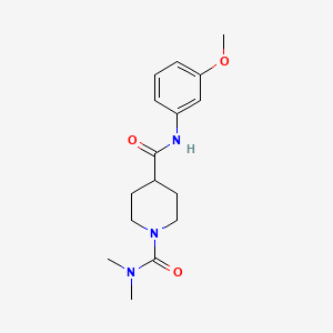 molecular formula C16H23N3O3 B5493469 N~4~-(3-methoxyphenyl)-N~1~,N~1~-dimethyl-1,4-piperidinedicarboxamide 