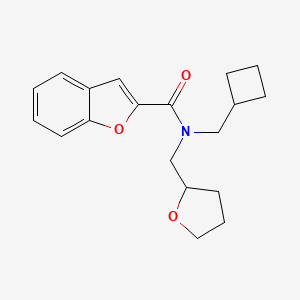 molecular formula C19H23NO3 B5493476 N-(cyclobutylmethyl)-N-(tetrahydrofuran-2-ylmethyl)-1-benzofuran-2-carboxamide 