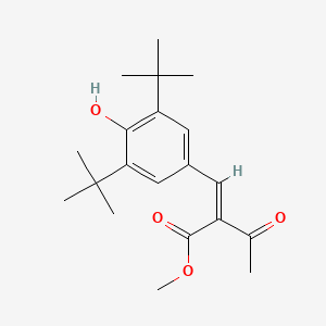molecular formula C20H28O4 B5493509 methyl 2-acetyl-3-(3,5-di-tert-butyl-4-hydroxyphenyl)acrylate 